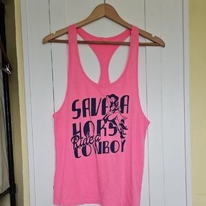 Big & Rich Pink Graphic Tank Top Size S